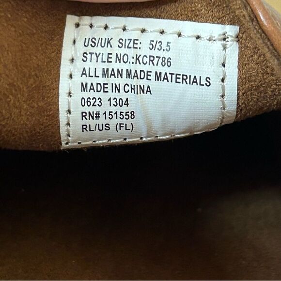 Kenneth Cole Reaction Brown Faux Leather Loafers Men's 5 Great Used Condition - Picture 7 of 10